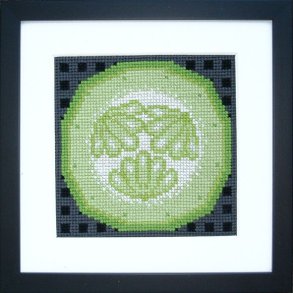 Agurk, alle materialer til dette billede, uden ramme