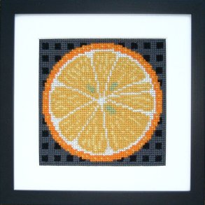 Appelsin, alle materialer til dette billede, uden ramme