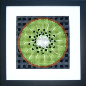 Kiwi, alle materialer til dette billede, uden ramme