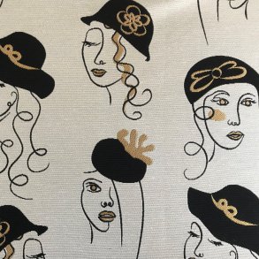 Gobelinstof med damer