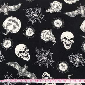 Patchworkstof, ddningehoveder, Halloween