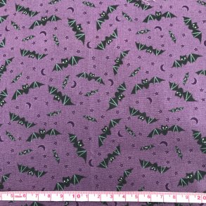 Patchworkstof, flagermus, Halloween