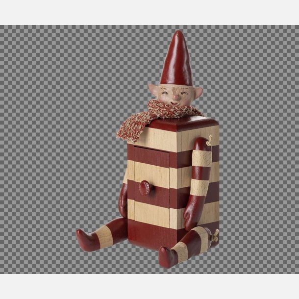 Nisse med skuffe, rød