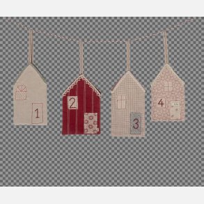 Adventskalender med 4 huse