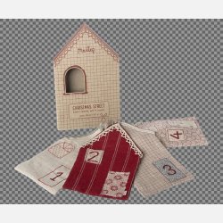 Adventskalender med 4 huse