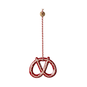 Metal ornament kringle med strib