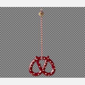 Metal ornament kringle med prikker