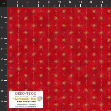 julestof rød med guld