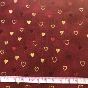 julestof rd med guld