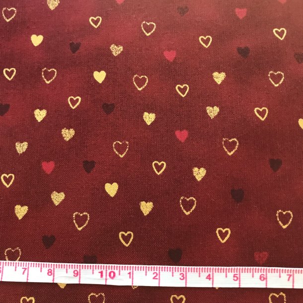 julestof rød med guld