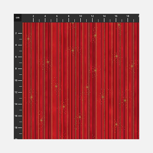 julestof rd med guld