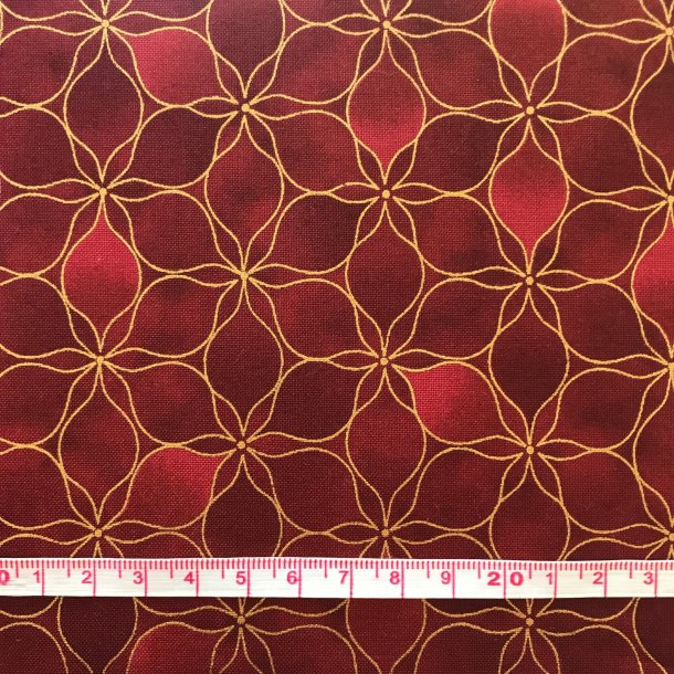 julestof rød med guld