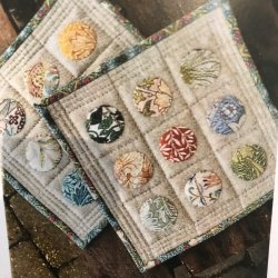 Grydelapper med cirkler