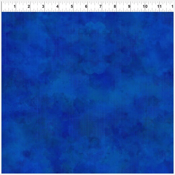 Patchworkstof, bl�, Dit Dot