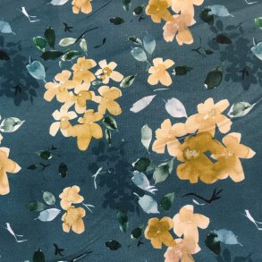 Patchworkstof blomster, Golden hour