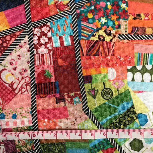 Patchworkstof blomster, 