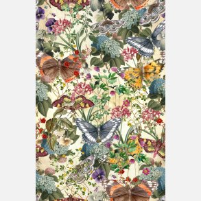 Vintage Windflover, Blomster og sommerfugle