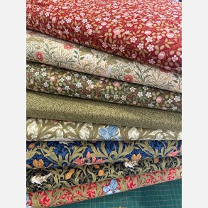 Patchworkstof, William Morris, Muse, 10 cm af hver