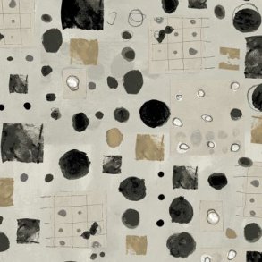 Bagsidestof - Lys med store prikker