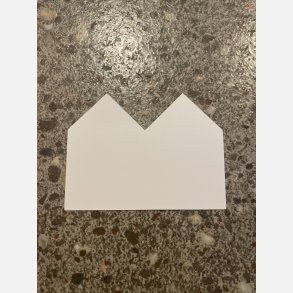 udstanset papstykket dobbelt, til de sm flag