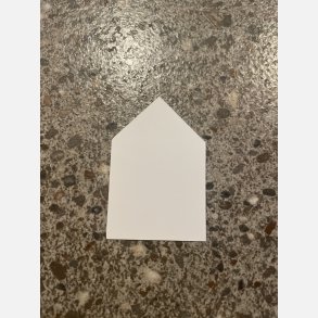 udstanset papstykket til alm. strrelse flag