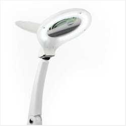 LED lampe med forstrrelsesglas og lup