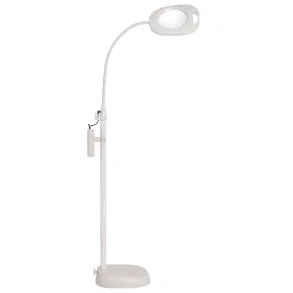 Gulvlampe LED med lup - 3 i 1 hvid