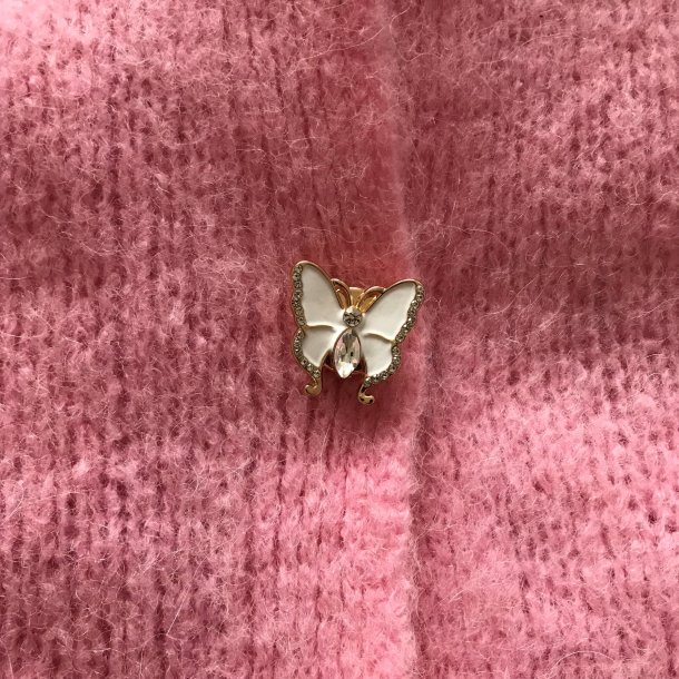 Clip on knapper, sommerfugl