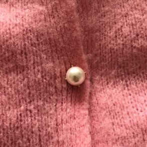 Clip on knapper, stor perle