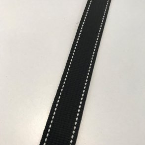 Gjordbnd sort med strib