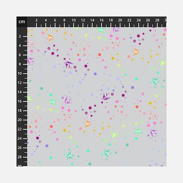 Patchworkstof, Tula Pink, Graywork