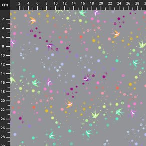 Patchworkstof, Tula Pink, Graywork