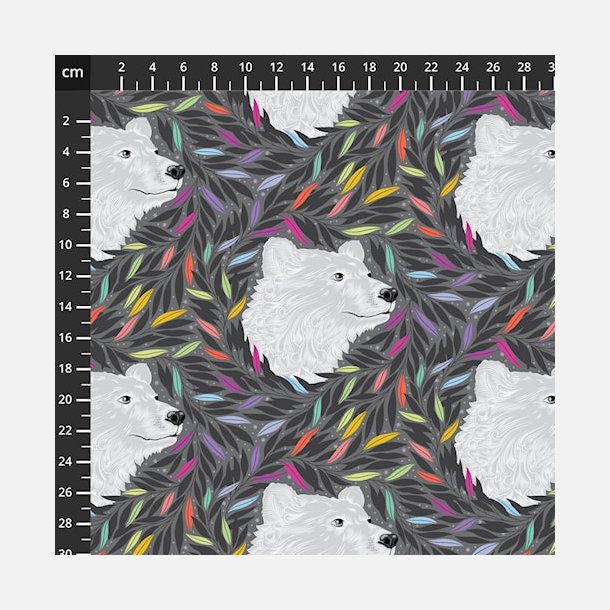 Patchworkstof, Tula Pink, Graywork