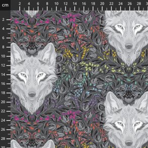 Patchworkstof, Tula Pink, Graywork