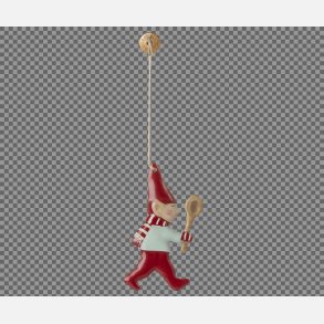 Metal ornament nisse med ske