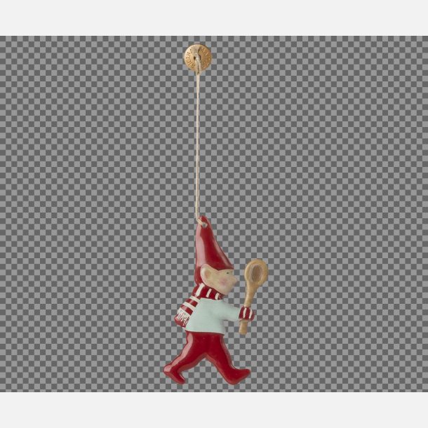 Metal ornament nisse med ske