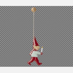 Metal ornament nisse med stearinlys