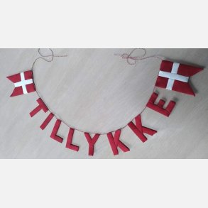 Tillykke guirlande, kun mnster